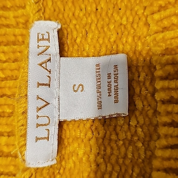 Luv Lane small yellow and white striped long sleeve sweater - Picture 5 of 5